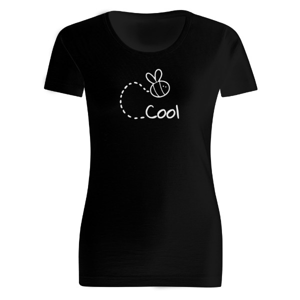 Tričko s potiskem BEE COOL bílá