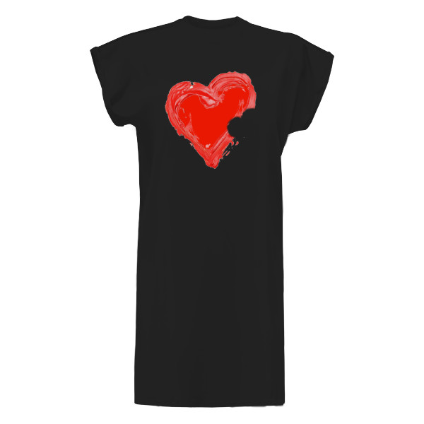 Tričko s potiskem Šaty se srdcem