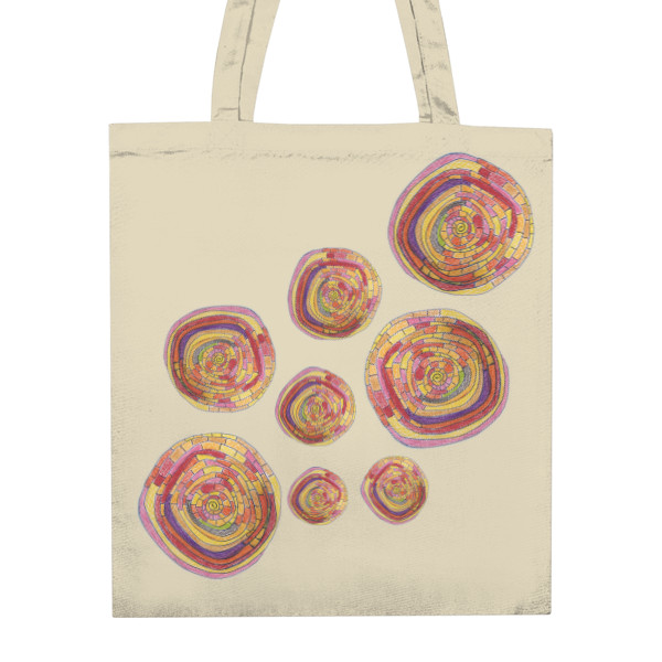 Nákupní taška unisex s potiskem Taška s kruhy, potisk 2 strany
