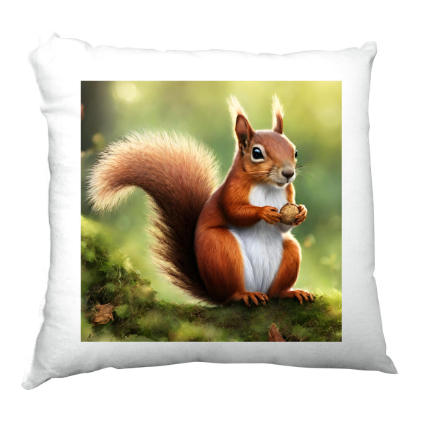 Satin Pillow Squirrel Redhead - pillow